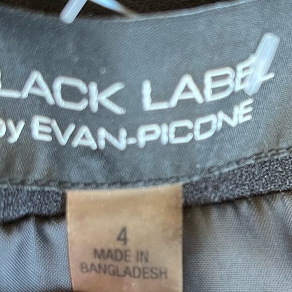 Black Label by Evan Picone Blazer Women's Size 4 Black White Office Work Dress - Picture 8 of 10